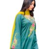 Teal Bloom – Elegant Embroidered Suit