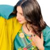 Teal Bloom – Elegant Embroidered Suit