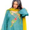 Teal Bloom – Elegant Embroidered Suit