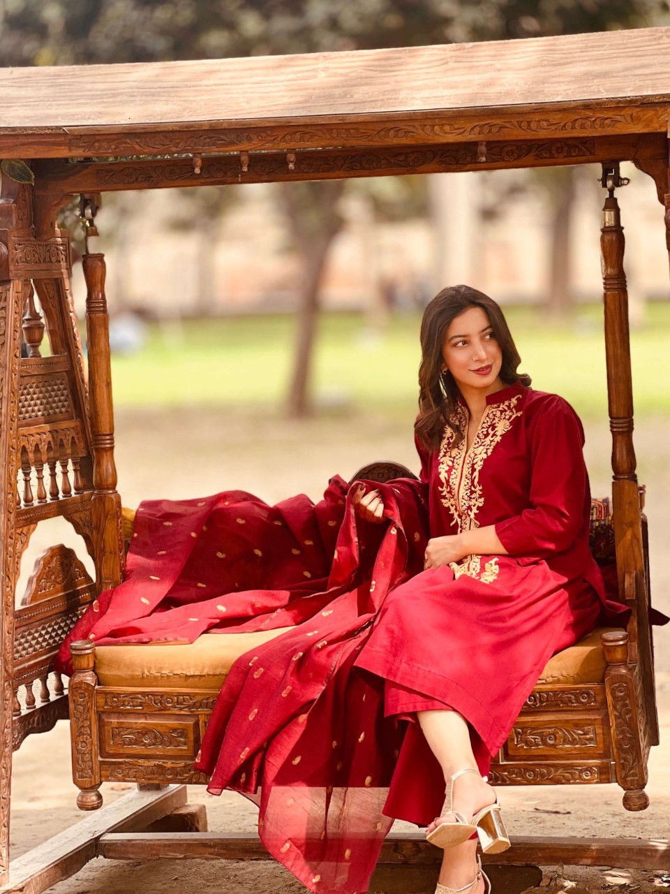Blood Maroon Colour – A Perfect Traditional Outfit Blood Maroon Colour – A Perfect Traditional Outfit