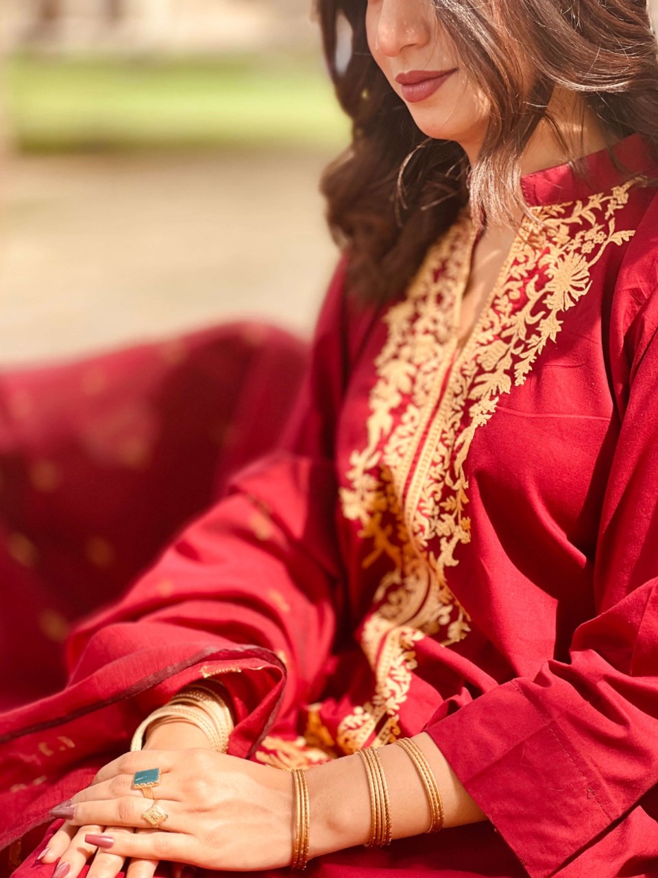Blood Maroon Colour – A Perfect Traditional Outfit Blood Maroon Colour – A Perfect Traditional Outfit