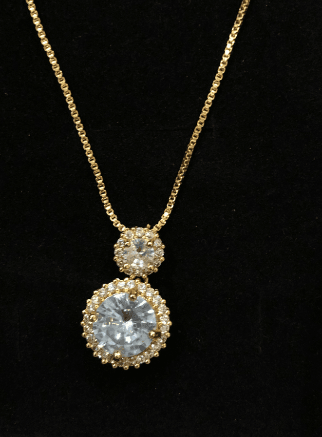 Nakhry_Pendants_The Selena Pendant – A White Color Rounded with White Beads Design_