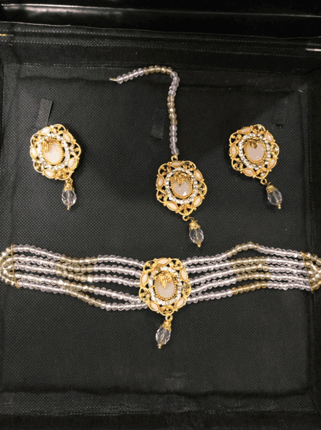 nakhry-chokar-necklace-turkish pink color 4 piece.