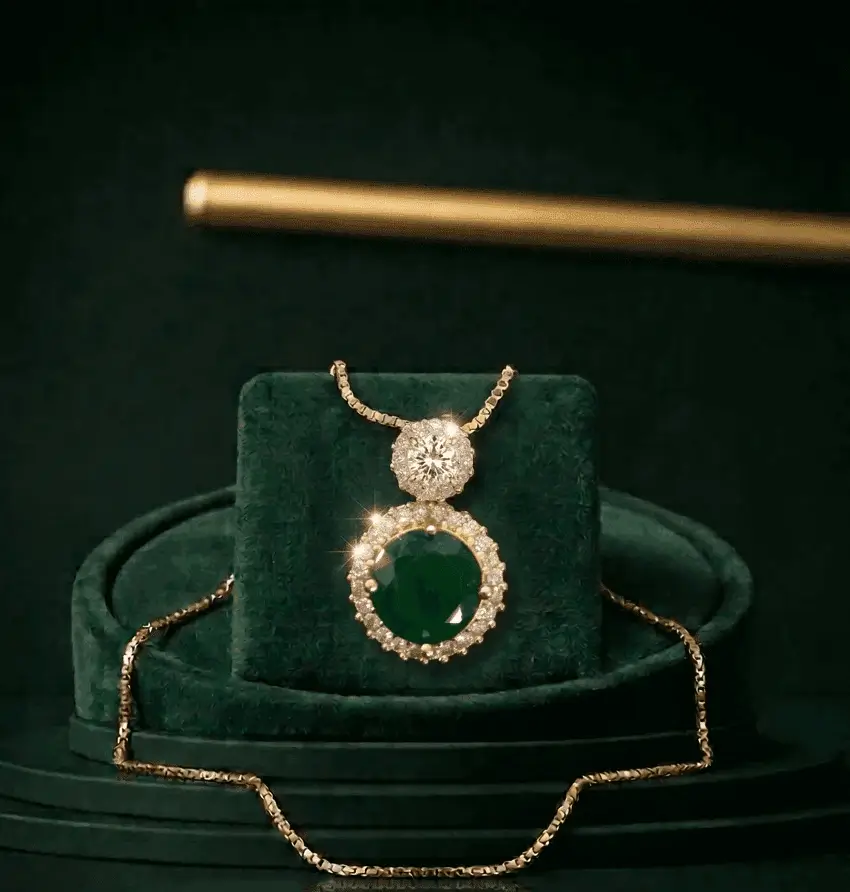 selena-round-stone-pendant-necklace
